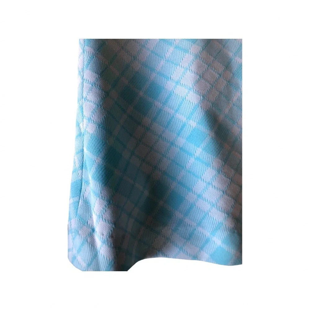 Clueless! Vintage 1970s Plaid school Girl Baby Blue - Picture 3 of 4